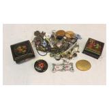 Group Oddities, Jewelry, Dresser Boxes