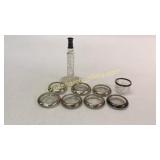 9 Mostly  Sterling Rim Table Items