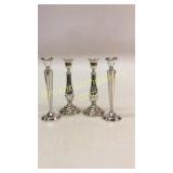 2 Pair Sterling Candlesticks