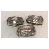 3 Sterling Top Gentlemans Brushes