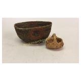 Early Woven Basket, Miniature Egg Basket
