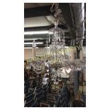 5 Light Glass & Crystal Dining Room Chandelier