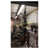 Renaissance Metal & Wood 5 Light Gas Chandelier