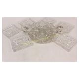 Cut Glass Divided Tray, 6 Plates