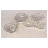 4 Cut Glass Items