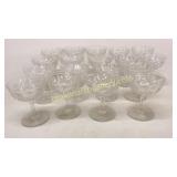18 Cut Glass Champagnes