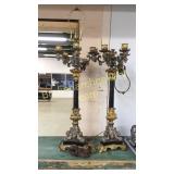 Pair French Tall Candelabra