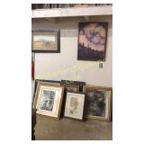 14 Pieces Varied Framed Art
