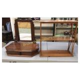 2 Shaving Mirrors,  Hanging Shelf