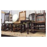 10 Assorted Chairs, Rockers