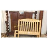 English Oak Bed, Pine Twin Bed