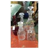 5 Glass Decanters