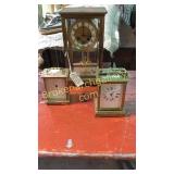 3 Brass Carriage Clocks