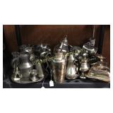 Large Group Pewter, Silver Plate