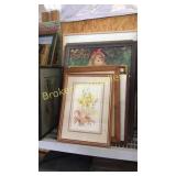 Approximately 13 Pieces Framed Art, Mirrors