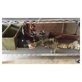 Rice Basket, Candlesticks, Shelf