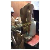 6 Carved Leaf Ornaments on Stands