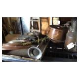 Copper Items, Clock, Tray