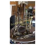 Group Of Assorted Fire Tools, Coal Hod, Andirons