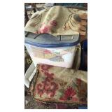 5 Boxes Mixed Linens, Vintage Clothing, Rugs