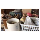 Group Of Assorted Items and Table