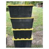4- 27 gallon heavy duty totes