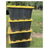 4- 27 gallon heavy duty totes