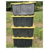 4- 27 gallon heavy duty totes