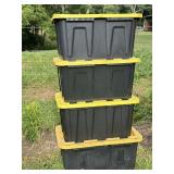4- 27 gallon heavy duty totes