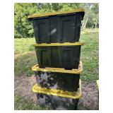 4- 27 gallon heavy duty totes