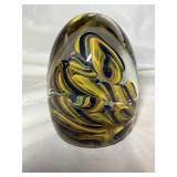 MARANO GLASS, PAPERWEIGHT STARRED, ENGRAVED BOTTOM