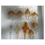 Hand painted glass ornaments