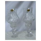 Crystal cascade hurricane lamps