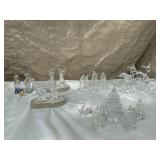 Art glass miniatures Christmas figurines