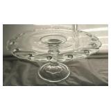 CLEAR GLASS CAKE PLATE