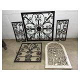 Wrought Iron wall art candle holders