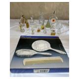 Vintage perfume bottles & dresser set