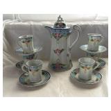 NIPPON CHOCOLATE POT SERVICE FOR 6