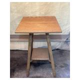 OAK END TABLE, OAK PLANT STAND