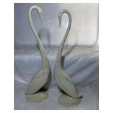 POTTERY ART IRIDESCENT CRANE PAIR