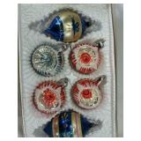 Vintage mercury, glass ornaments