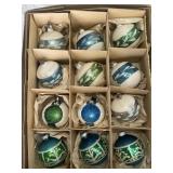 Vintage mercury, glass ornaments