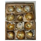 Vintage mercury, glass ornaments