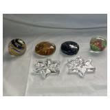 Art GLASS PAPER WEIGHTS (6)