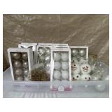 Gold & White Christmas ornaments