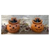 CERAMIC COWBOY PUMPKINS (2)