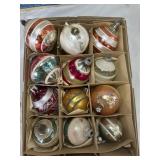 Vintage mercury, glass ornaments