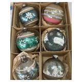 Vintage mercury, glass ornaments