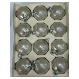Vintage mercury, glass ornaments