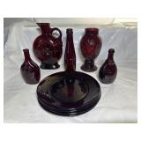 WHEATON RUBY RED GLASSWARE
